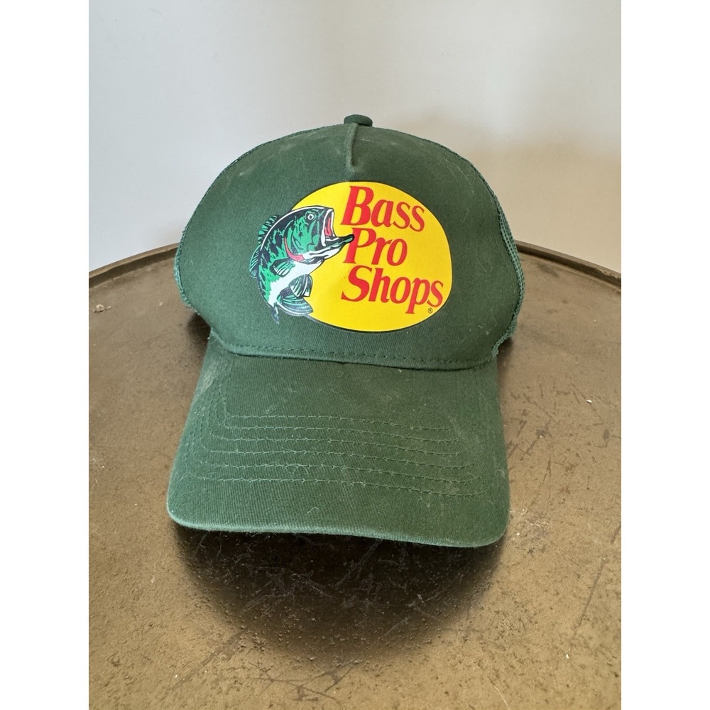 Green Bass Pro Hat Fishing Country Farm Summer Trucker Mesh
